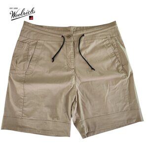 WOOLRICH Women's Khaki Stretch Walking Shorts size 10